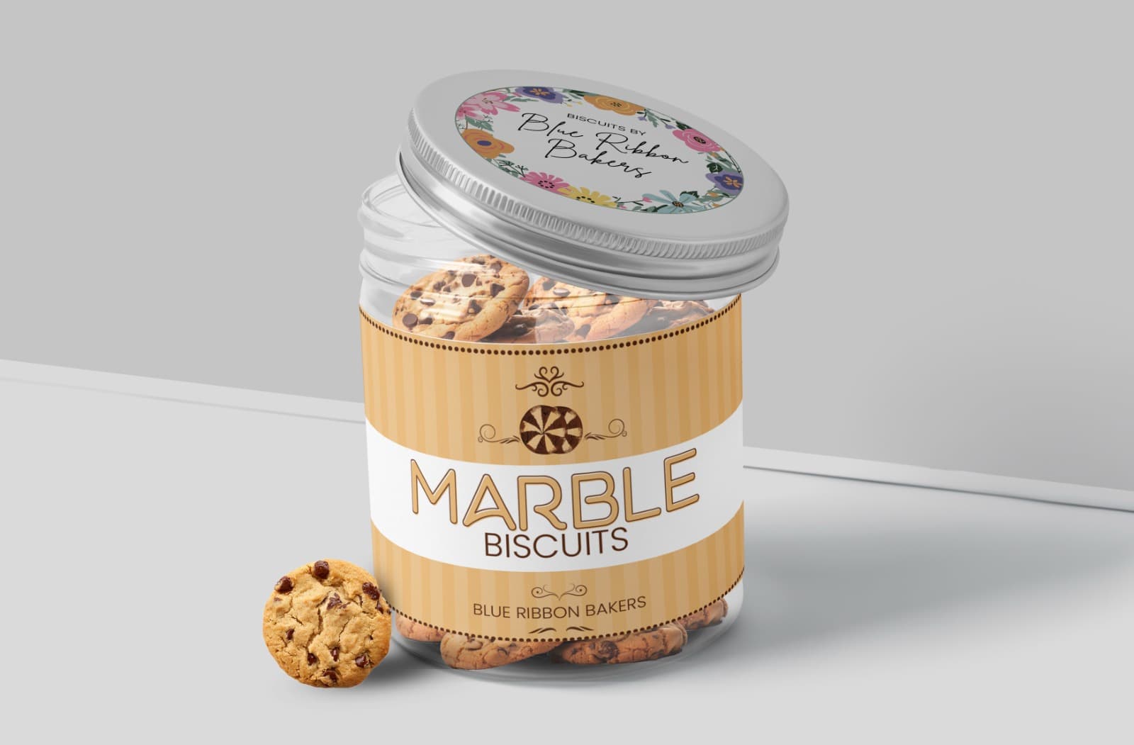 Blue Ribbon Bakers visual identity applied across materials